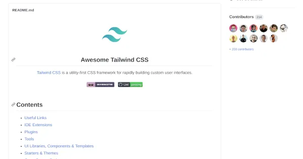 Awesome Tailwind CSS