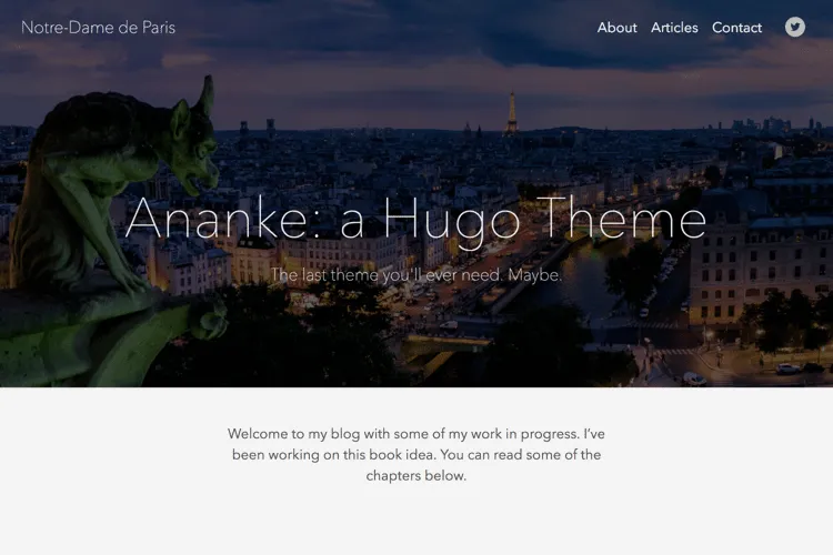 Ananke Gohugo Theme