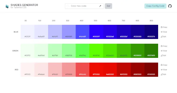 Tailwind Color Shades Generator